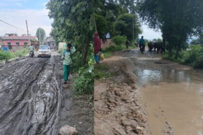 Hazaribagh: Before Sawan, Budhwa Mahadev Marg has turned into potholes and mud