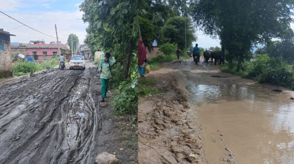 Hazaribagh: Before Sawan, Budhwa Mahadev Marg has turned into potholes and mud