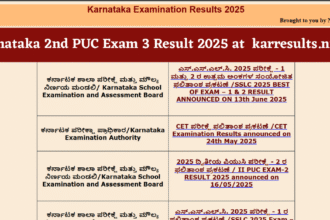 Karnataka PUC 2 Exam 3 Result 2025