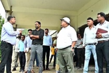 Dhamtari: Inspection of big railway line in Raipur-Dhamtari