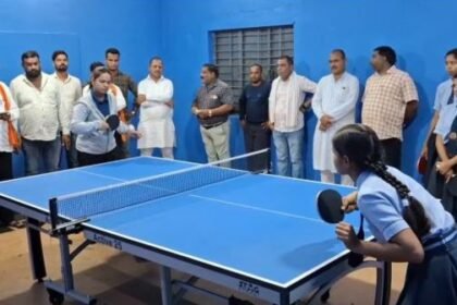 Table tennis started in Devarbija of Bemetara