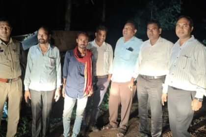 High speed bus overturned; 25 passengers came out safely