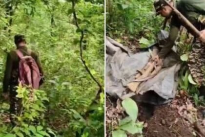 Sukma: Security forces recovered four guns hidden by Naxalites from the forests of Tekalgudam