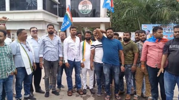 Jagdalpur: NSUI protests in recruitment exam cheating controversy case
