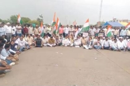 Janjgir-Champa: Congress blocks NH-49 against ED action