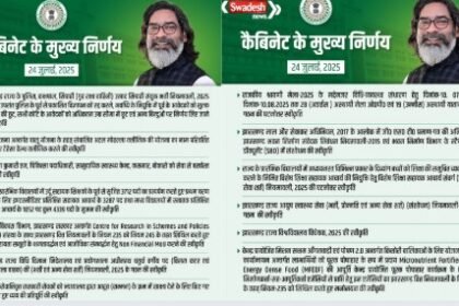 Cabinet meeting was held under the chairmanship of CM Hemant Soren, these important decisions were approved