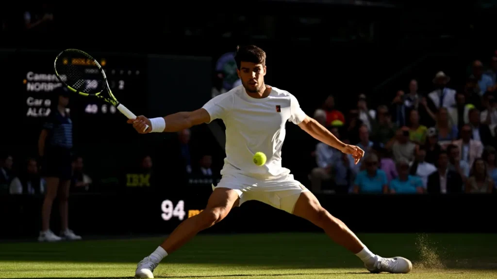 Wimbledon 2025: कार्लोस अल्कारेज 2 जीत दूर तीसरी ट्रॉफी से, टेलर फ्रिट्ज से सेमीफाइनल में भिड़ंत