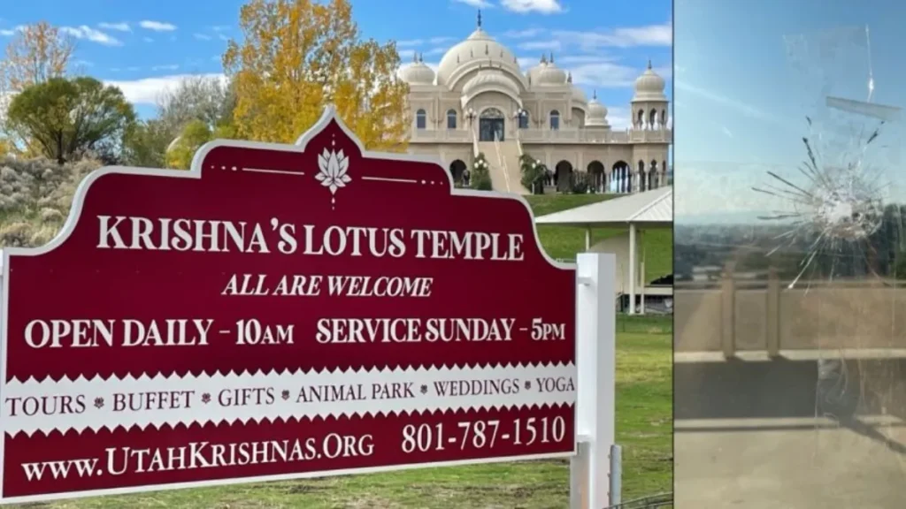 अमेरिका में फिर हिंदू मंदिर पर हमला: यूटा इस्कॉन मंदिर पर 30 राउंड फायरिंग, इमारत क्षतिग्रस्त