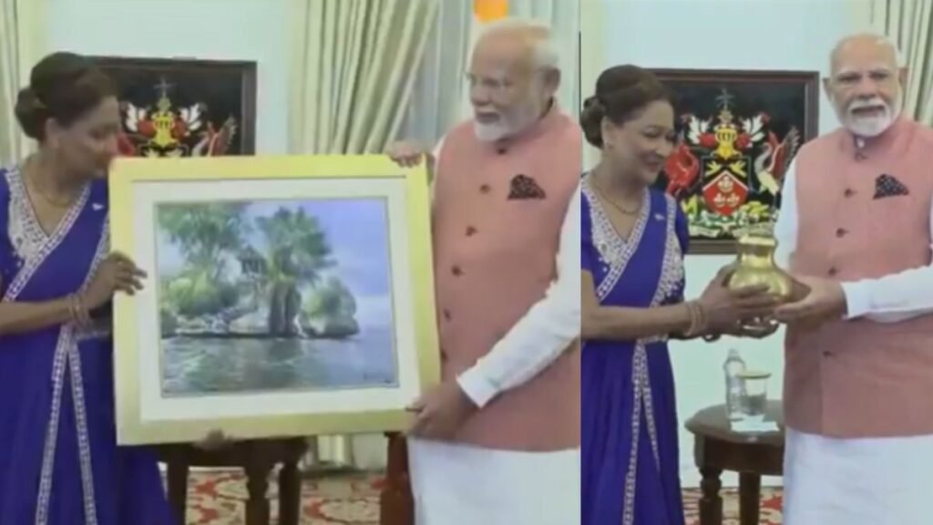 प्रधानमंत्री मोदी ने कमला बिसेसर को भेंट किया राम मंदिर की प्रतिकृति और महाकुंभ-सरयू का पवित्र जल