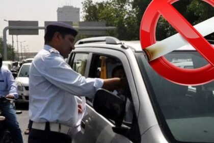 कार में सिगरेट पीते हैं