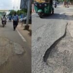 आगरा की लाइफलाइन एमजी रोड पर गड्ढे और जलभराव से लोगों की बढ़ी परेशानियां