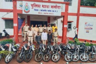 Major action by Janjgir-Champa police: 15 stolen motorcycles recovered