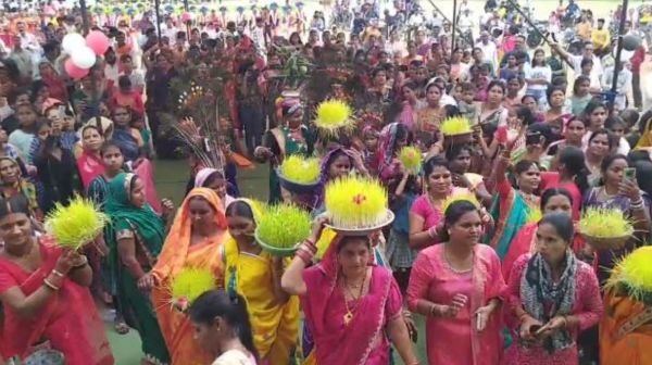 Chhattisgarh Kranti Sena's grand rally on Bhojali festival in Korba