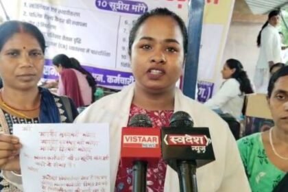Chhattisgarh: NHM workers wrote a letter with blood