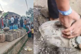 Bilaspur: Villagers caught a huge quantity of illegal liquor