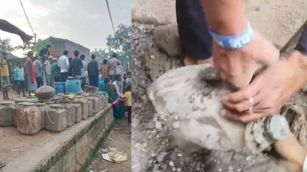 Bilaspur: Villagers caught a huge quantity of illegal liquor