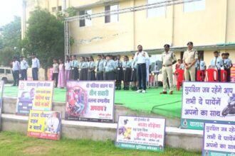 Korba: Traffic police school at St. Xavier's School