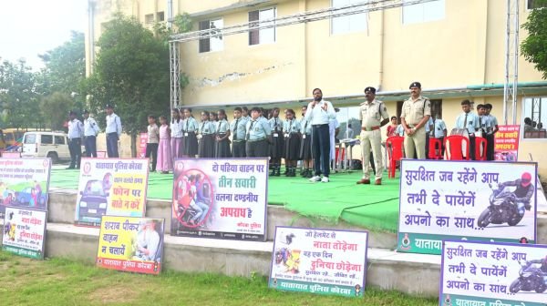 Korba: Traffic police school at St. Xavier's School
