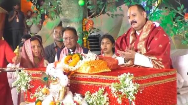 Bhilai: CM Vishnu Dev Sai took the blessings of Bholenath