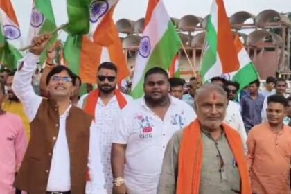 Korea: Tricolor rally organized under the leadership of BJP district president Devendra Tiwari