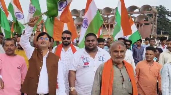 Korea: Tricolor rally organized under the leadership of BJP district president Devendra Tiwari