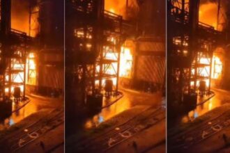 Bhilai: Explosion in steel plant, massive fire causes panic