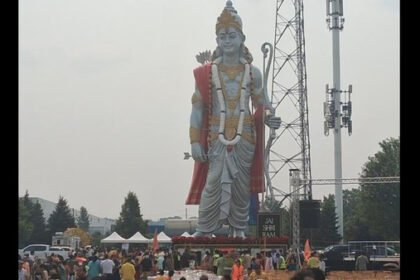 कनाडा के मिसिसॉगा में स्थापित हुई 51 फीट ऊंची प्रभु श्रीराम की प्रतिमा, जयश्रीराम के जयकारों से गूंजा टोरंटो