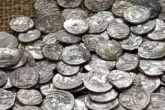 मध्य प्रदेश: मुरैना में खुदाई के दौरान मिले रहस्यमयी 45 चांदी के सिक्के, देखने उमड़ी भीड़