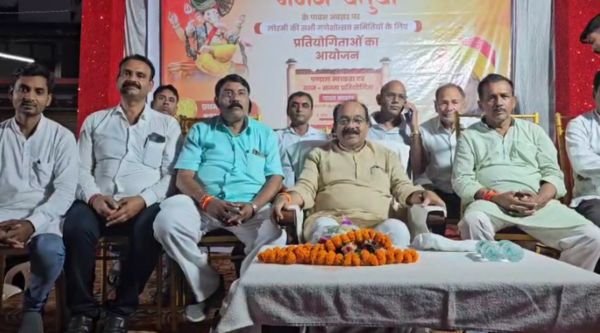 Deputy CM Arun Sao on Lormi tour, felicitates Ganesh Utsav committees