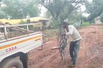 Gariaband: Open electricity theft in government construction in Rajim