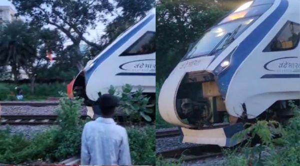 Vande Bharat Express collides with cow in Raipur, engine damaged and passengers panicked