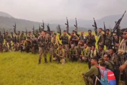 Gariaband: Celebration of victory in Naxalite encounter, soldiers chanted slogans of Bajrang Bali on the hill