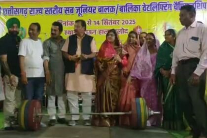 25th state level sub-junior weightlifting sports competition inaugurated in Balod