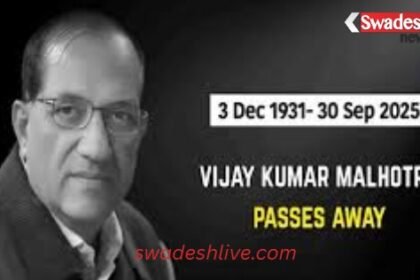 Delhi: BJP leader Vijay Kumar Malhotra passes away at the age of 94, leaving an indelible mark on politics and sports.