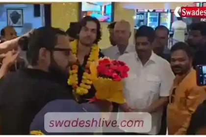 Sehore: Special screening of the film "Tu Meri Puri Kahani", grand welcome to hero Arhaan Patel