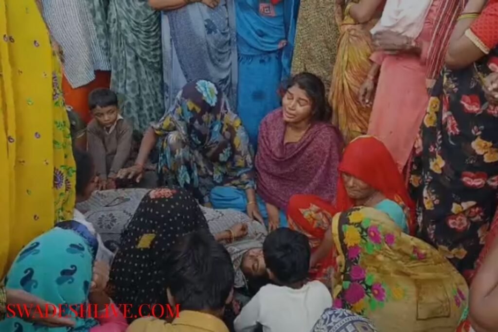 A speeding vehicle claimed the life of a woman, villagers blocked the road.