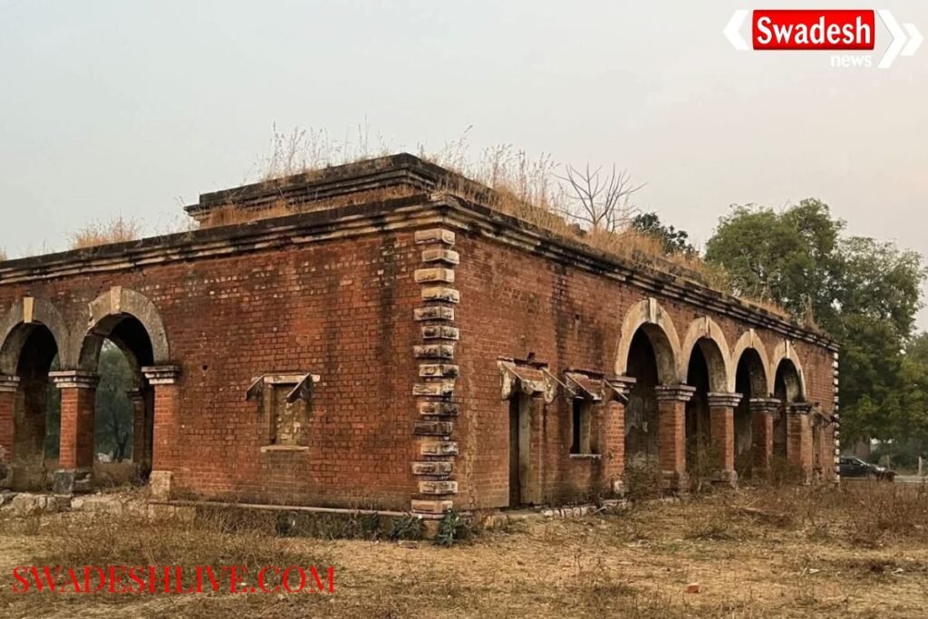 A 124-year-old British-era building in Lalitpur was demolished by a bulldozer.