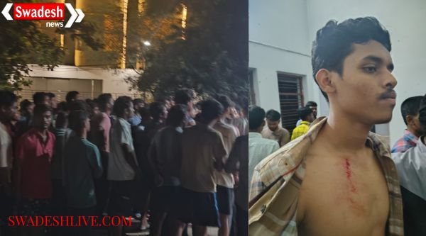 Terror of goons in capital Raipur, late night attack on Science College hostel