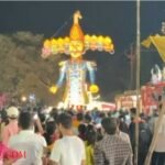 Ravana Dahan was celebrated with great pomp at the Bailadila Football Ground, thousands of people witnessed it.