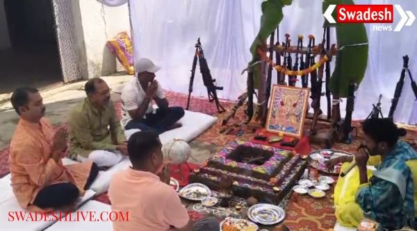 Many events were organised on Dussehra, along with the procession, the SP performed arms worship.