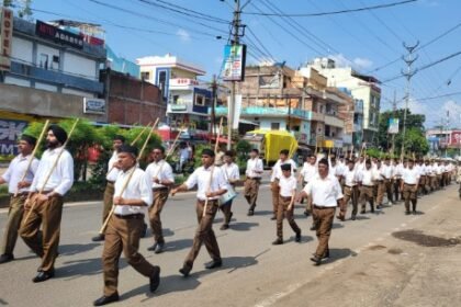 Volunteers took out processions in every locality on the centenary year.