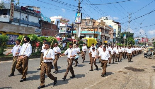 Volunteers took out processions in every locality on the centenary year.