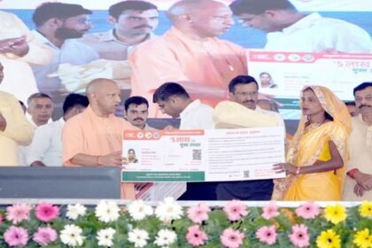 Chief Minister Yogi Adityanath celebrated Diwali in Vantangiya village in Gorakhpur.