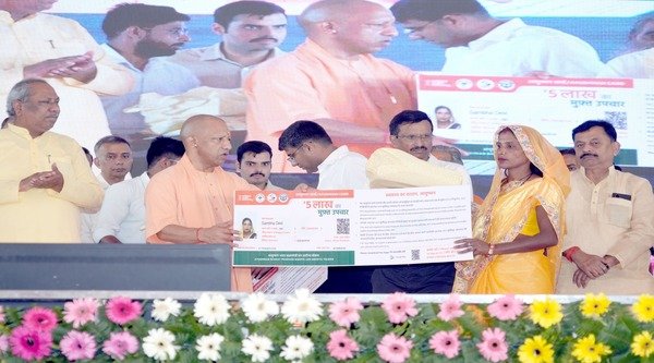 Chief Minister Yogi Adityanath celebrated Diwali in Vantangiya village in Gorakhpur.