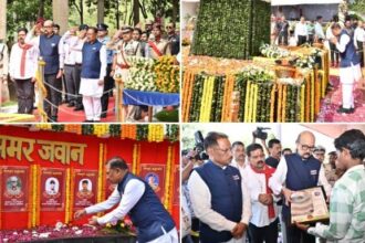 Raipur: CM Sai paid tribute to the brave soldiers on Martyrs' Day, said the courage of the police and security forces against Naxalism is inspiring.