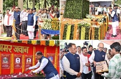 Raipur: CM Sai paid tribute to the brave soldiers on Martyrs' Day, said the courage of the police and security forces against Naxalism is inspiring.