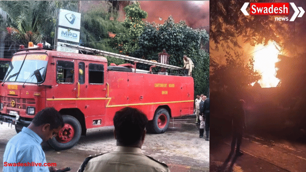 इंदौर में केमिकल फैक्ट्री में भीषण आग, लाखों रुपए का नुकसान