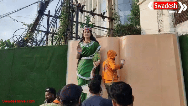 रायपुर : छत्तीसगढ़ महतारी की मूर्ति दोबारा स्थापित