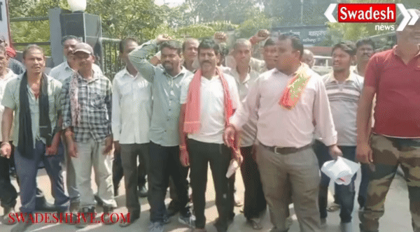 कोरबा में मजदूरों का बोनस को लेकर प्रदर्शन, दीपावली से पहले भुगतान की मांग