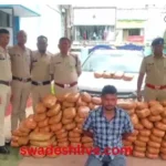 Major action by Gharghoda police: Two and a half quintals of ganja seized from a car, a smuggler arrested with property worth Rs 58 lakh